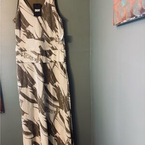 DKNY Women’s Plissé Pleated Sleeveless Print Maxi Dress - Sz XS